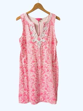 Lilly Pulitzer Women’s Harper Sleeveless Shift Dress Havana Pink Clawdia